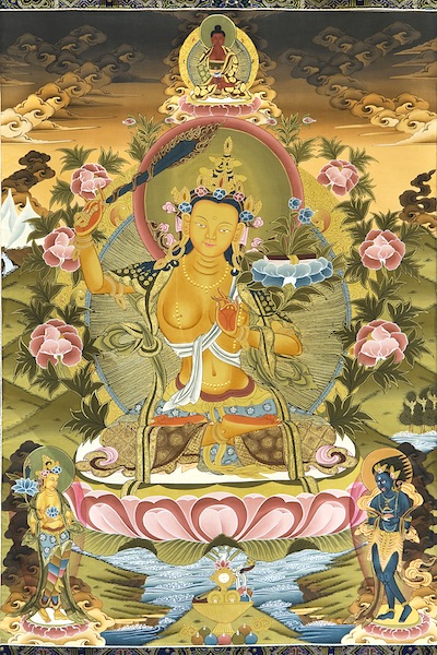 (image for) Golden Manjushri, Deity of Wisdom (Photo to purchase)